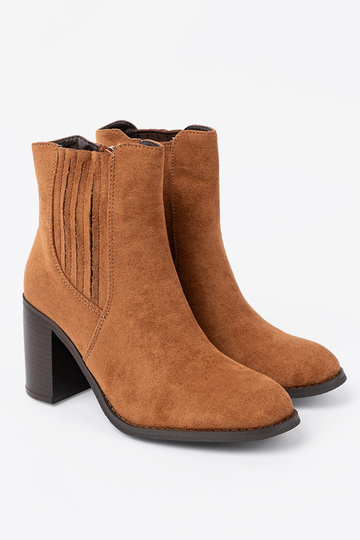 couleur caramel bottes en daim écologique