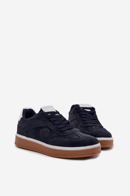 Chaussures modèle baskets Mâle Faible Big Star SS174021 HI-POLY SYSTEM bleu foncé