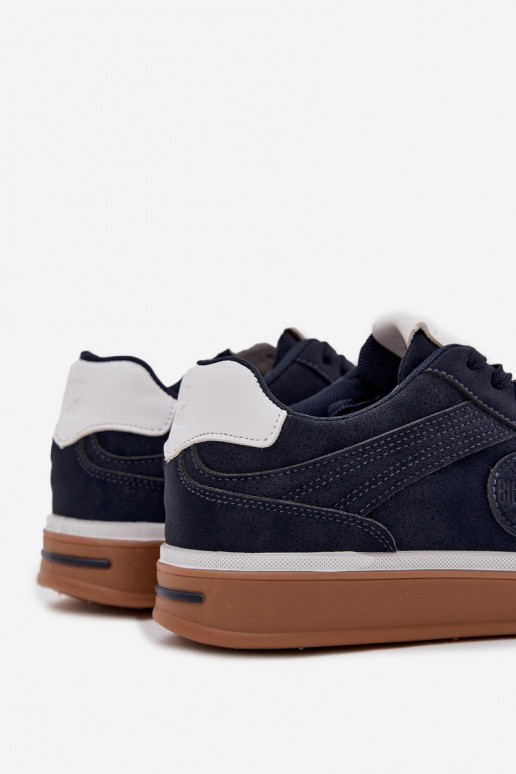 Chaussures modèle baskets Mâle Faible Big Star SS174021 HI-POLY SYSTEM bleu foncé