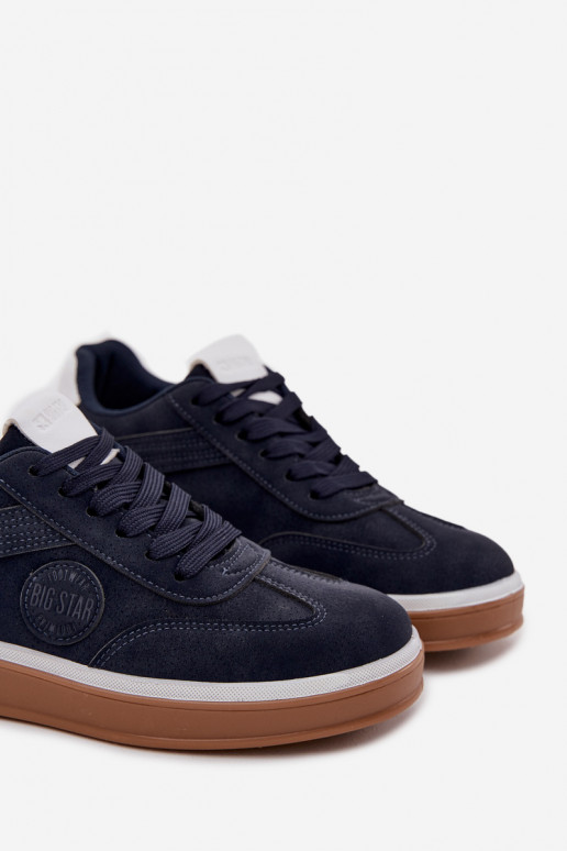 Chaussures modèle baskets Mâle Faible Big Star SS174021 HI-POLY SYSTEM bleu foncé