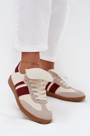 Baskets basses sportives pour femmes couleur bordeaux Ardira