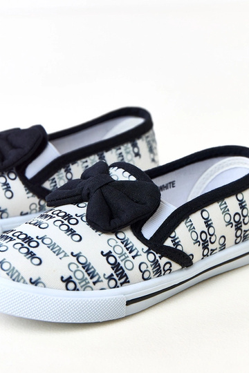 Baskets blanches pour enfants avec un nœud Missi 2