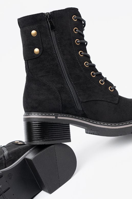 couleur noire lacé bottes d équitation hautes z grubą podeszÀą