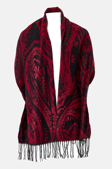 Écharpe rouge et noire avec...