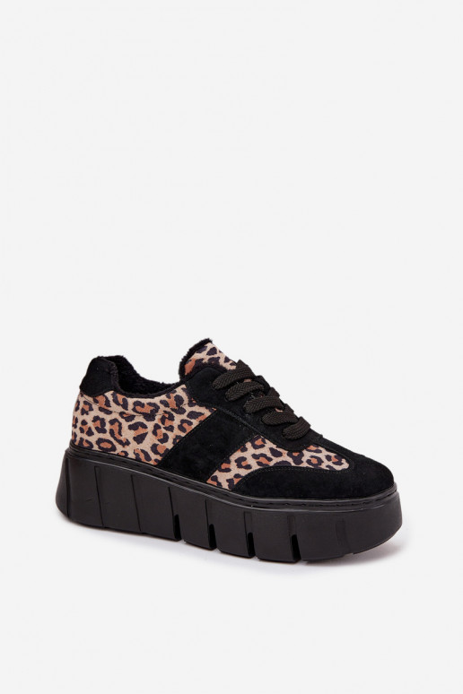 en daim réchauffer Chaussures modèle baskets Féminin avec une plateforme Vinceza 66841 avec des motifs en fourrure de léopard co en daim réchauffer Chaussures modèle baskets Féminin avec une plateforme Vinceza 66841 avec des motifs en fourrure de léopard co