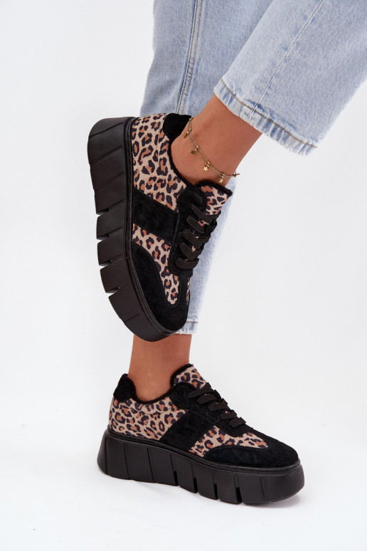 en daim réchauffer Chaussures modèle baskets Féminin avec une plateforme Vinceza 66841 avec des motifs en fourrure de léopard co en daim réchauffer Chaussures modèle baskets Féminin avec une plateforme Vinceza 66841 avec des motifs en fourrure de léopard co