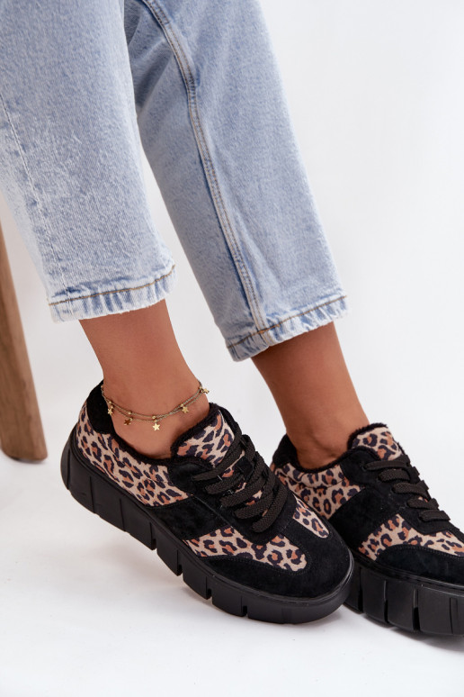 en daim réchauffer Chaussures modèle baskets Féminin avec une plateforme Vinceza 66841 avec des motifs en fourrure de léopard co en daim réchauffer Chaussures modèle baskets Féminin avec une plateforme Vinceza 66841 avec des motifs en fourrure de léopard co