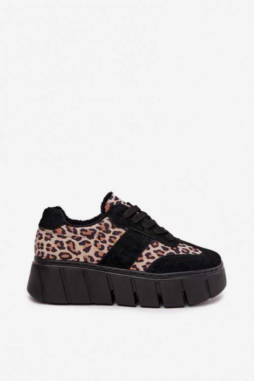 en daim réchauffer Chaussures modèle baskets Féminin avec une plateforme Vinceza 66841 avec des motifs en fourrure de léopard co en daim réchauffer Chaussures modèle baskets Féminin avec une plateforme Vinceza 66841 avec des motifs en fourrure de léopard co