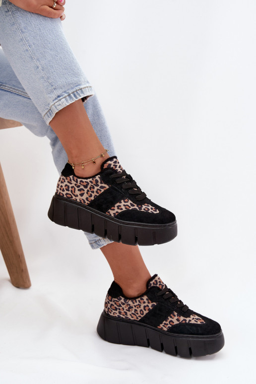 en daim réchauffer Chaussures modèle baskets Féminin avec une plateforme Vinceza 66841 avec des motifs en fourrure de léopard co en daim réchauffer Chaussures modèle baskets Féminin avec une plateforme Vinceza 66841 avec des motifs en fourrure de léopard co