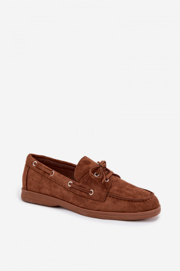 chaussures mocassins pour femmes avec des détails élégants marron Calivra 2