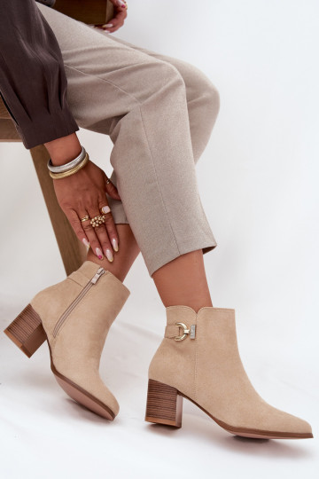 réchauffer Bottes pour femmes Ze couleur doréem Detalem beige Renora