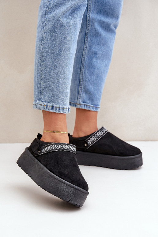 Bottes de neige Avec des décorations Haftem couleur noire Selithria