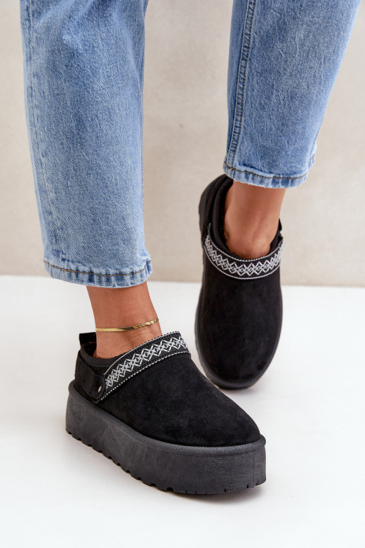 Bottes de neige Avec des décorations Haftem couleur noire Selithria