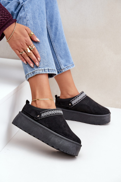 Bottes de neige Avec des décorations Haftem couleur noire Selithria