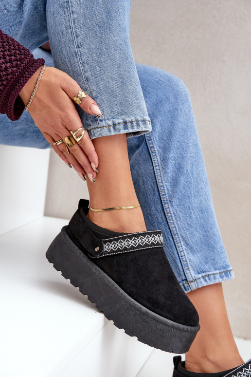 Bottes de neige Avec des décorations Haftem couleur noire Selithria