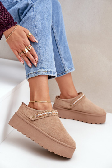 Bottes de neige Avec des décorations Haftem beige Selithria