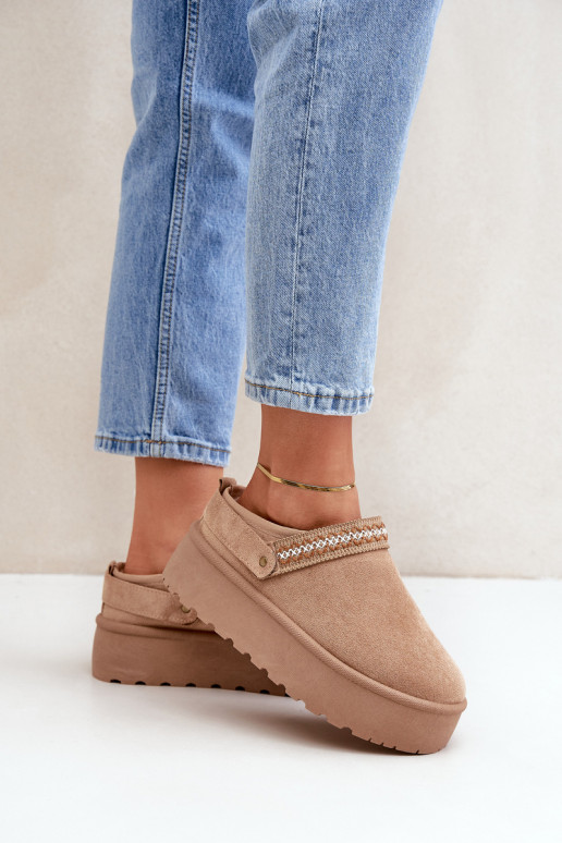 Bottes de neige Avec des décorations Haftem beige Selithria