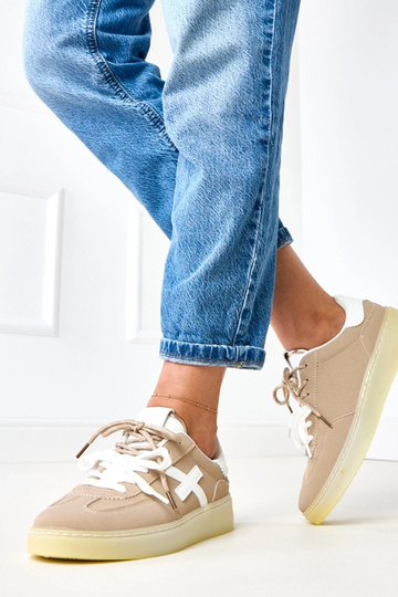 Baskets brunes avec plateforme et insert blanc Eriksen 2