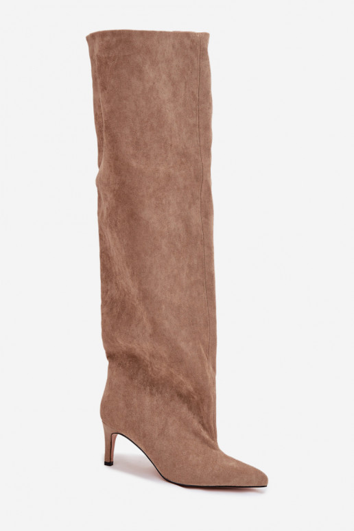 bottes pour femmes avec des talons fins Un modèle convaincant beige Il fautvilla