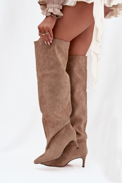 bottes pour femmes avec des talons fins Un modèle convaincant beige Il fautvilla
