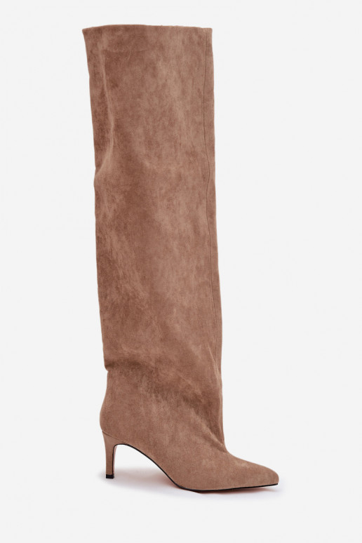 bottes pour femmes avec des talons fins Un modèle convaincant beige Il fautvilla