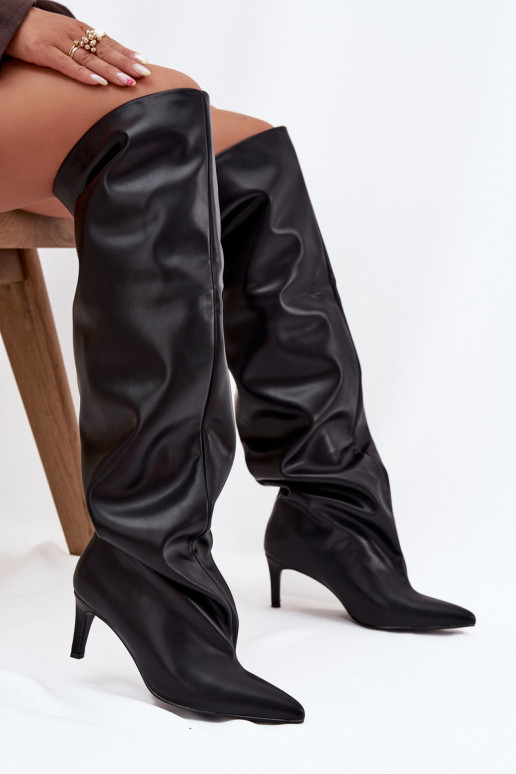 bottes pour femmes avec des talons fins Un modèle convaincant couleur noire Il fautvilla bottes pour femmes avec des talons fins Un modèle convaincant couleur noire Il fautvilla