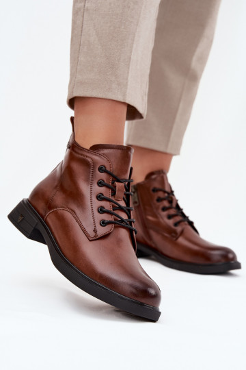 réchauffer Peau Bottes pour femmes Sur un talon bas Vinceza 39953 marron 2