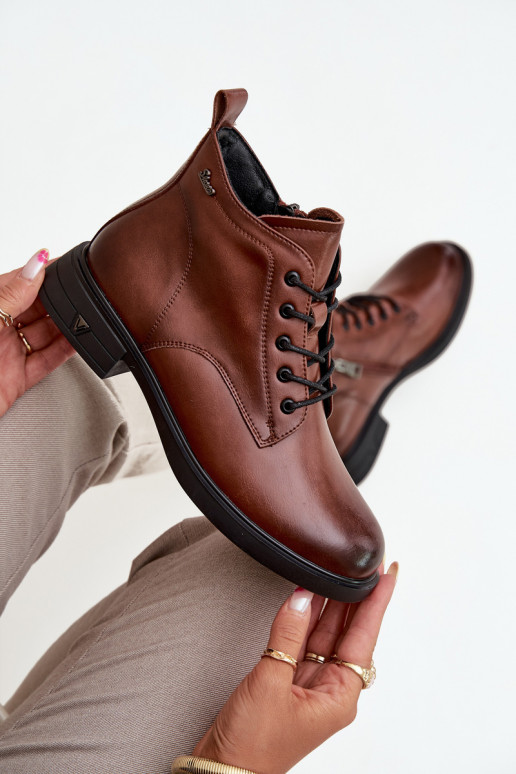 réchauffer Peau Bottes pour femmes Sur un talon bas Vinceza 39953 marron