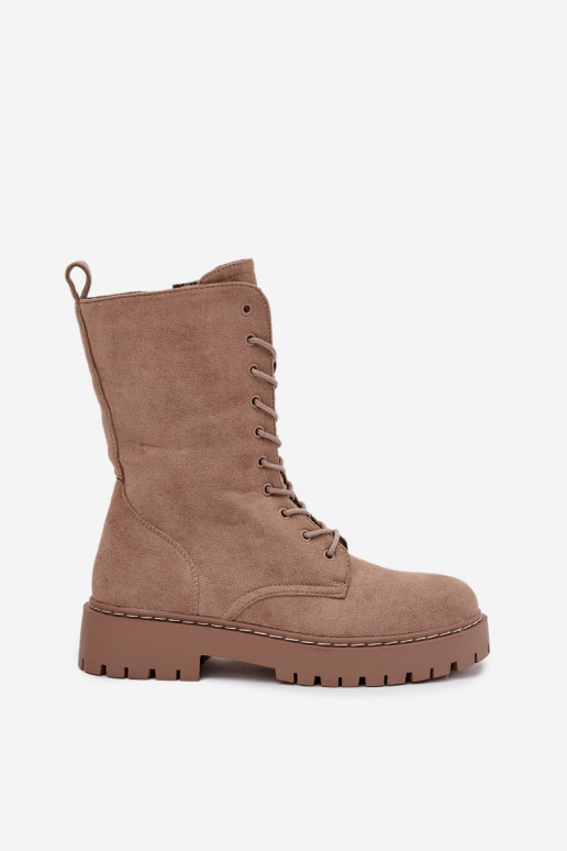 Bottines de travail Féminin réchauffer couleur kaki Il fautrvielle