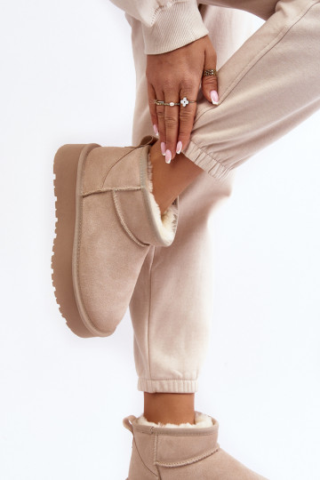 Bottes de neige riches en daim couleur ivoire Nucca 2