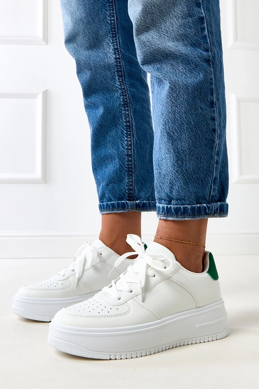 Baskets blanches avec plateforme et... Baskets blanches avec plateforme et...