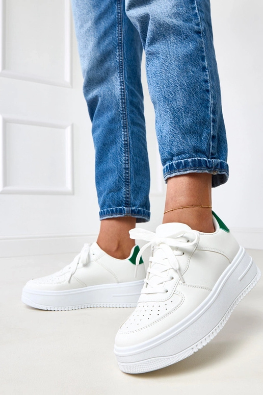 Baskets blanches avec plateforme et... Baskets blanches avec plateforme et...