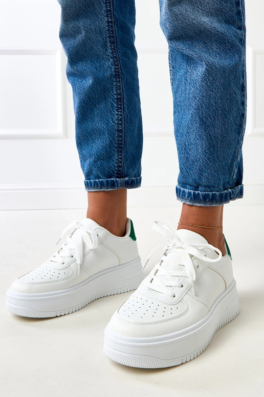 Baskets blanches avec plateforme et... Baskets blanches avec plateforme et...