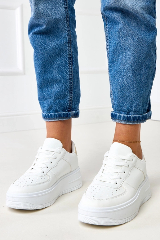 Baskets blanches avec plateforme et... Baskets blanches avec plateforme et...