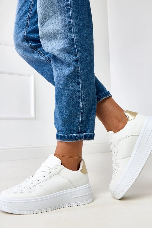 Baskets blanches avec plateforme et... Baskets blanches avec plateforme et...