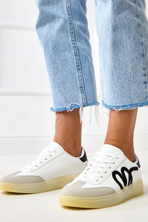 Baskets blanches avec plateforme et... Baskets blanches avec plateforme et...