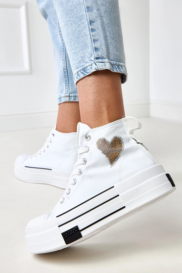 Baskets montantes blanches... 2