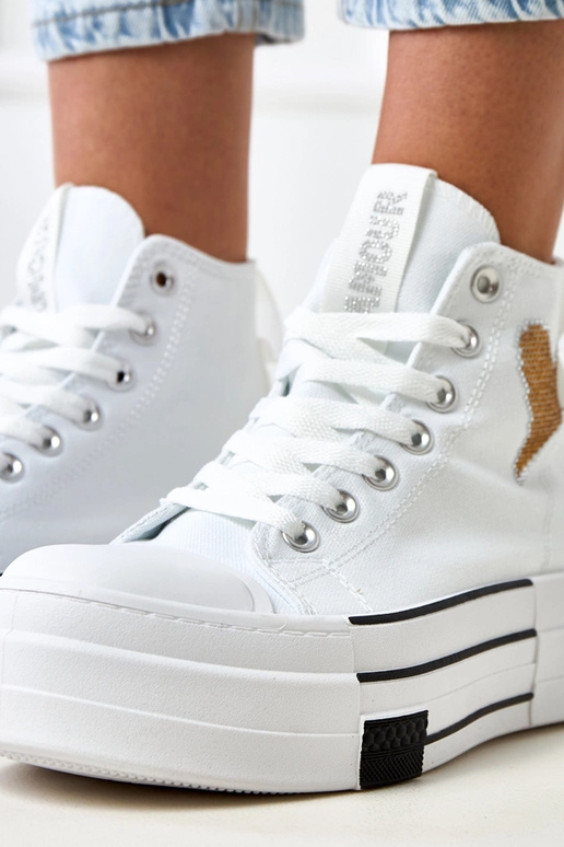 Baskets montantes blanches avec... Baskets montantes blanches avec...