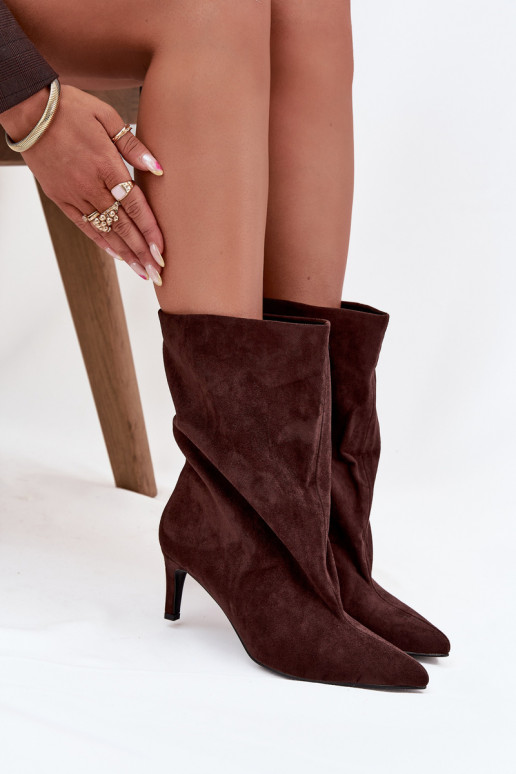 Un modèle convaincant Bottes pour femmes avec des talons fins CzekoladoÀe Solvienne