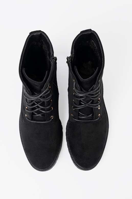 Pratique couleur noire chaussures z okrągłym noskiem