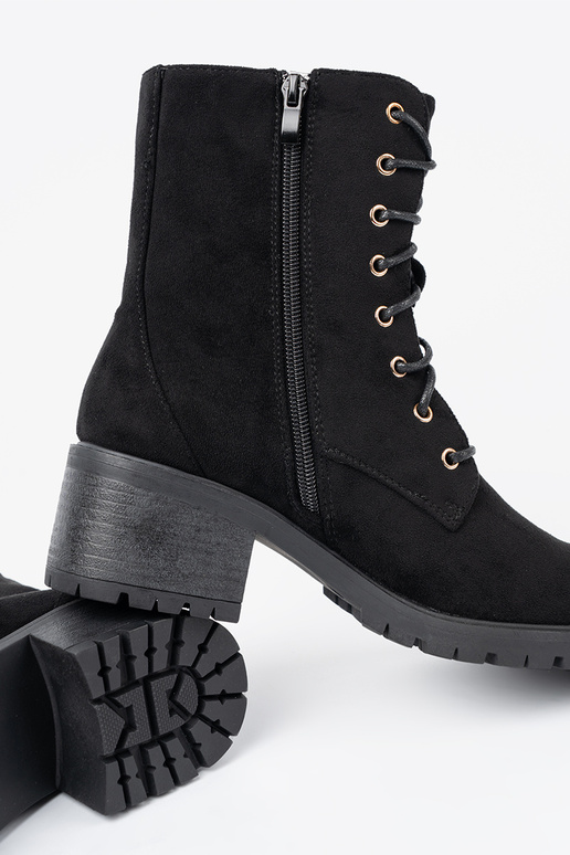 Pratique couleur noire chaussures z okrągłym noskiem