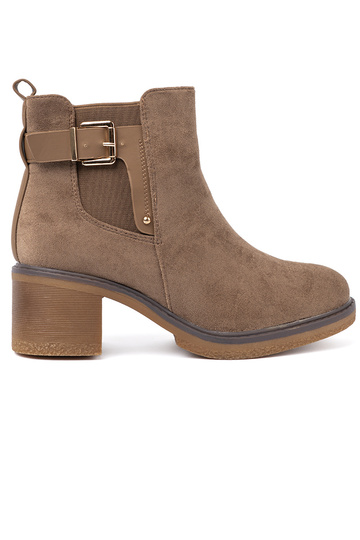 Élégant chaussures beige avec un talon confortable 2