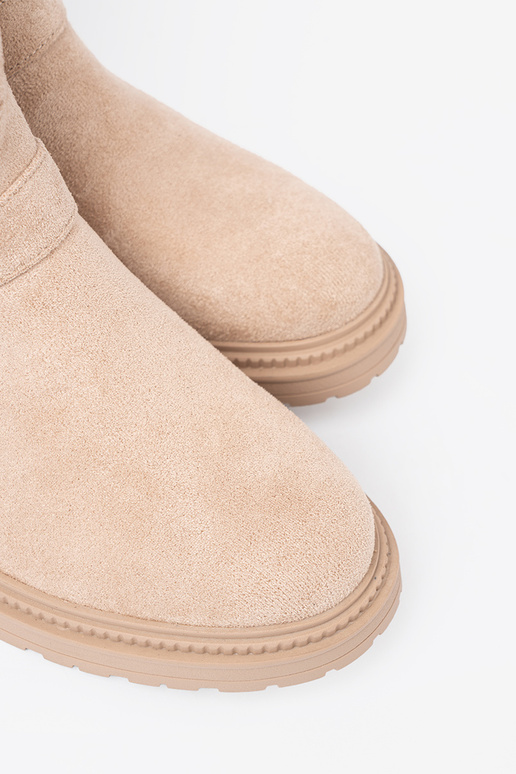 Élégant jsnobeige chaussures avec boucles décoratives