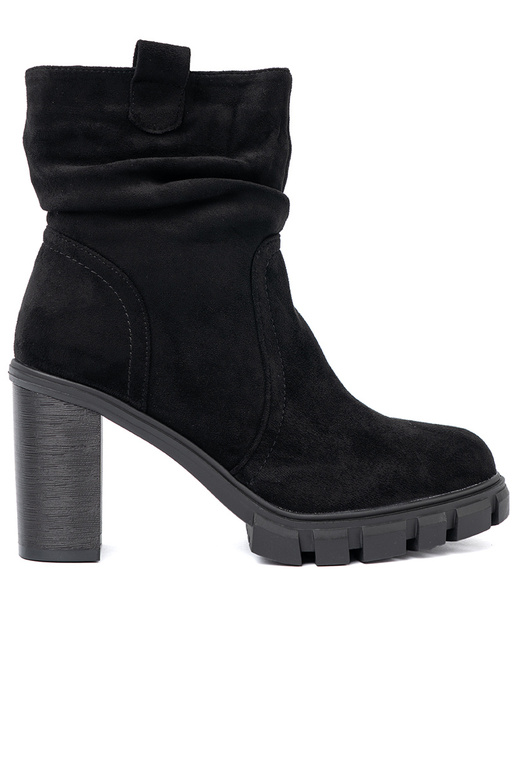 Élégant couleur noire chaussures avec un haut à volants Élégant couleur noire chaussures avec un haut à volants