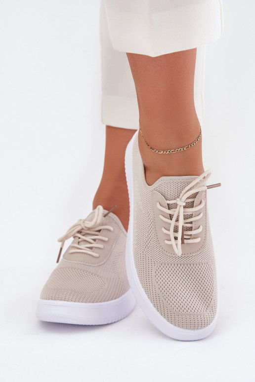 Un modèle convaincant baskets avec une plateforme Féminin beige Kalyra  Un modèle convaincant baskets avec une plateforme Féminin beige Kalyra