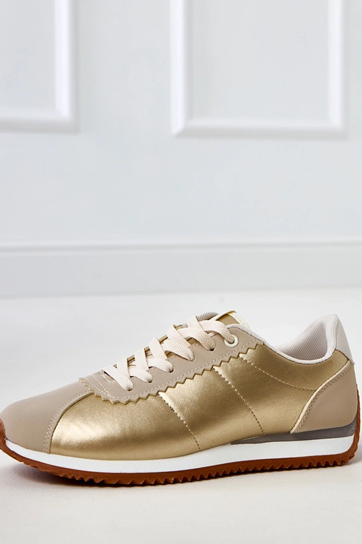 Baskets sportives couleur sable avec...