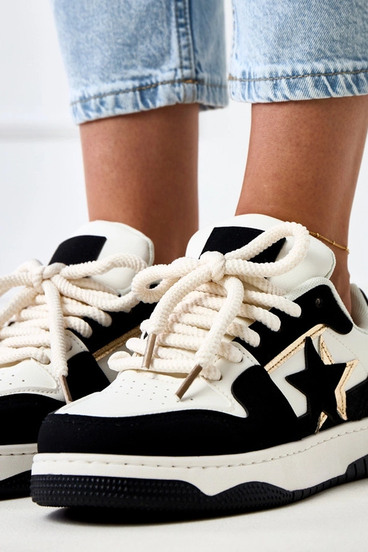 Baskets plateforme noir et blanc avec... Baskets plateforme noir et blanc avec...