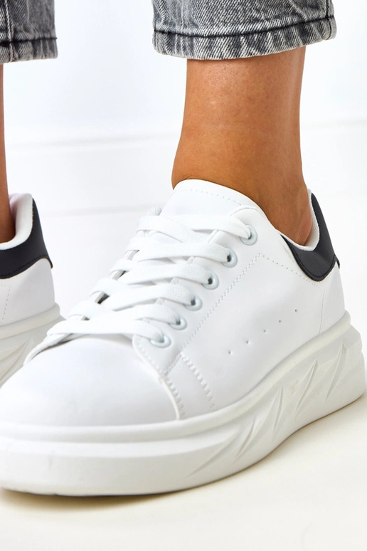 Baskets plateforme noir et blanc Rosier Baskets plateforme noir et blanc Rosier