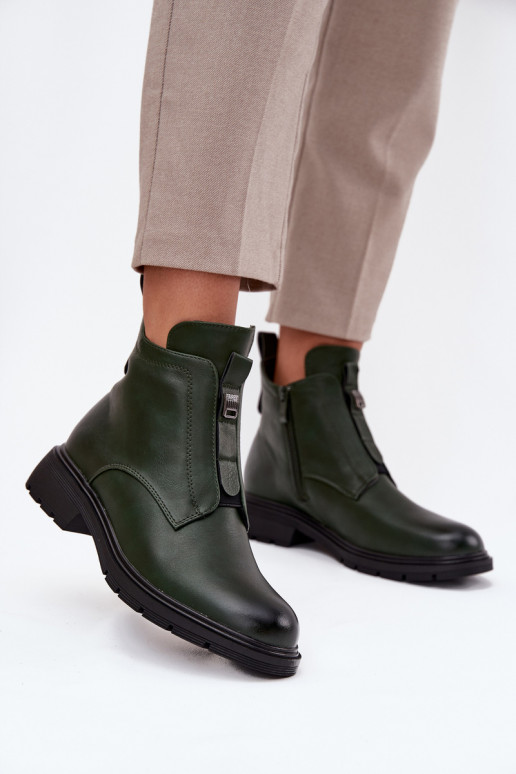 réchauffer Bottes pour femmes Au Château Avec des décorations Detalem couleur kaki Roselle