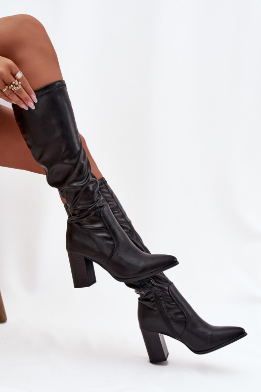 bottes pour femmes avec des talons Vinceza 16511 couleur noire bottes pour femmes avec des talons Vinceza 16511 couleur noire